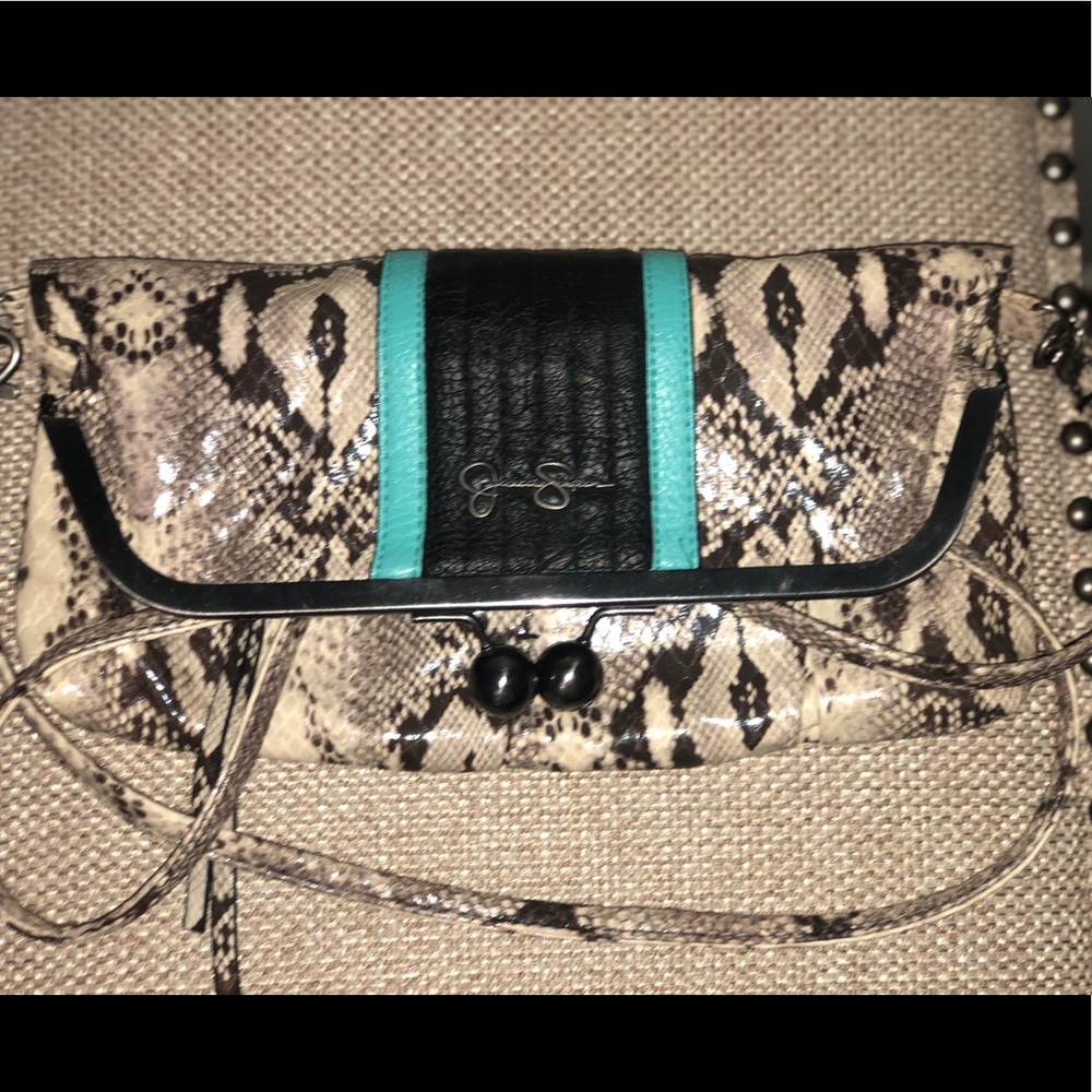 Jessica Simpson Crocodile Crossbody/Clutch